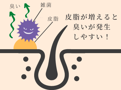 シャンプー 臭い 皮脂